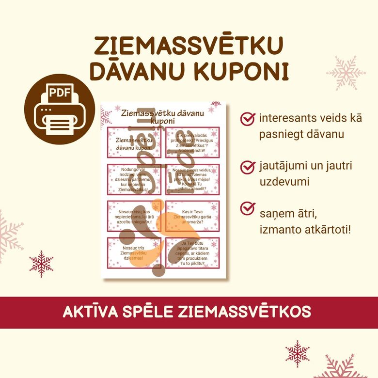 SPĒLE "ZIEMASSVĒTKU DĀVANU KUPONI"